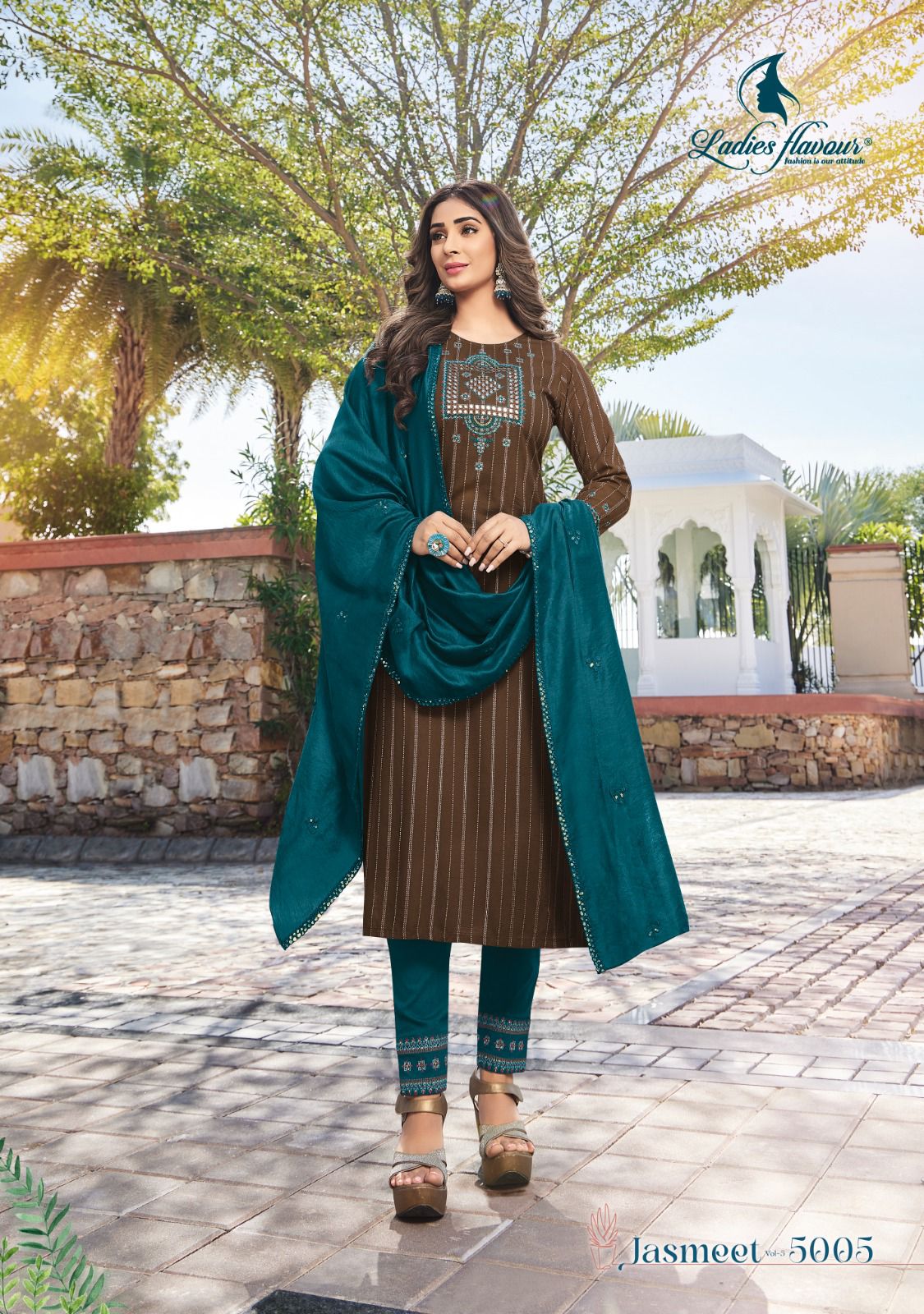 Jasmeet Vol 5 By Ladies Flavour Salwar Suits Readymade Catalog